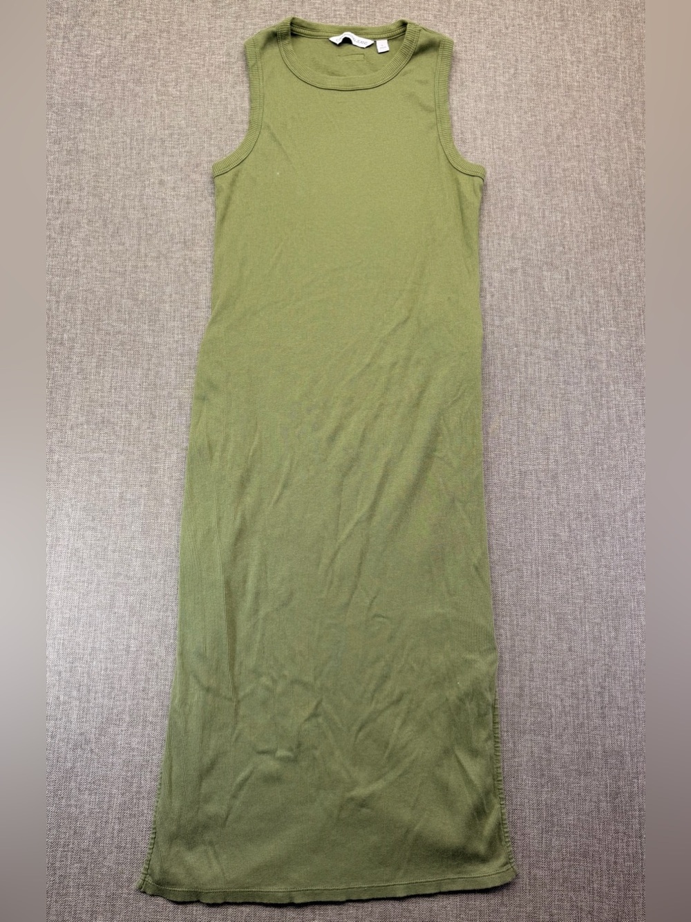 Calvin Klein Jeans Olive Green Tank Maxi Dress Size Medium